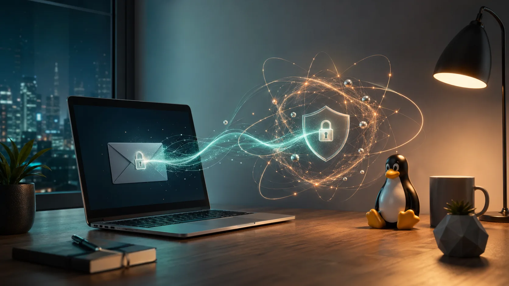 Editorial image on GnuPG and post-quantum cryptography: why it matters for your privacy