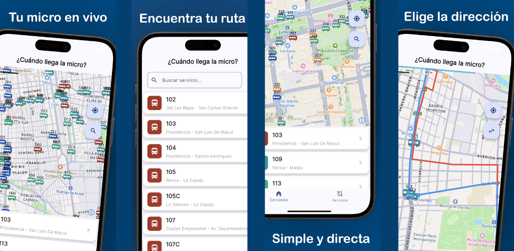 ¿Cuándo llega la micro? - Ver buses en tiempo real en Santiago
